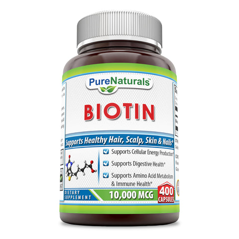Pure Naturals Biotin 10,000 Mcg 400 Capsules