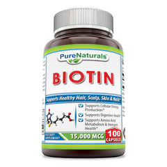 Pure Naturals Biotin 15000 Mcg 100 Capsules