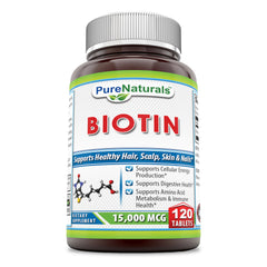 Pure Naturals Biotin 15000 MCG 120 Tablets