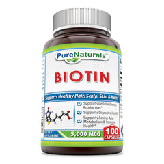 Pure Naturals Biotin 5000 Mcg 100 Capsules