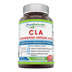 Pure Naturals CLA Conjugated Linoleic Acid 1250 Milligrams 120 Softgels