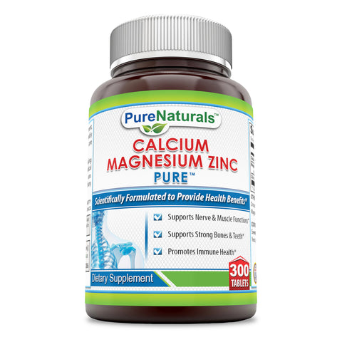 Pure Naturals Calcium Magnesium Zinc 300 Tablets