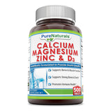 Pure Naturals Calcium Magnesium Zinc + Vitamin D3 500 Tablets