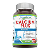 Pure Naturals Calcium Plus 600 Mg 500 Tablets