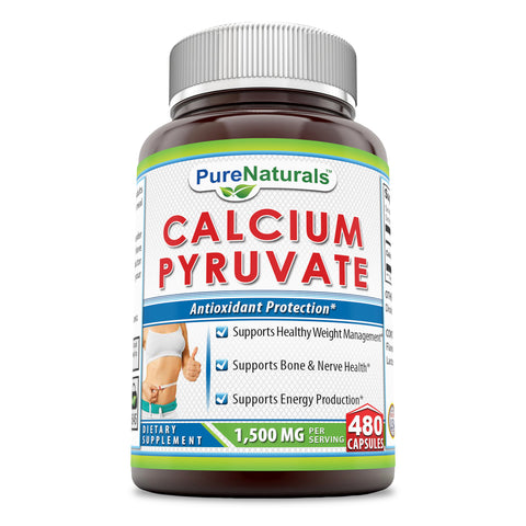 Pure Naturals Calcium Pyruvate 1500 Mg 480 Capsules