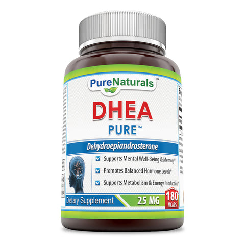 Pure Naturals DHEA 25 Mg 180 Veggie Capsules
