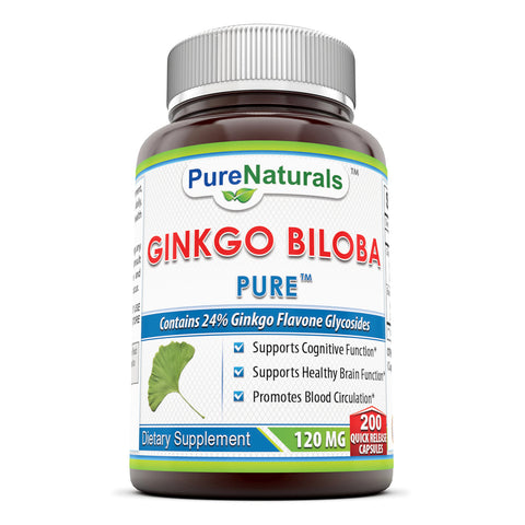 Pure Naturals Ginkgo Biloba 120 Mg 200 Capsules