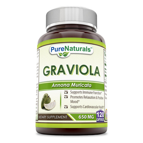 Pure Naturals Graviola 650 Mg 120 Capsules