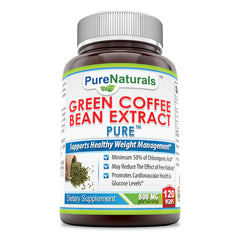 Pure Naturals Green Coffee Bean Extract 800 Mg 120 Veggie Capsules