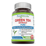Pure Naturals Green Tea Extract 500 MG 250 Capsules