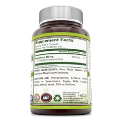 Pure Naturals Hawthorn Berries 565 Mg 240 Capsules