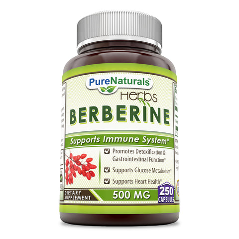 Pure Naturals Berberine 500 Mg 250 Capsules