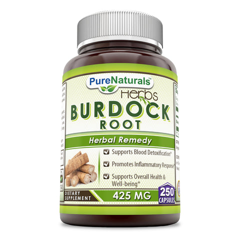 Pure Naturals Burdock Root 425 mg 250 Capsules