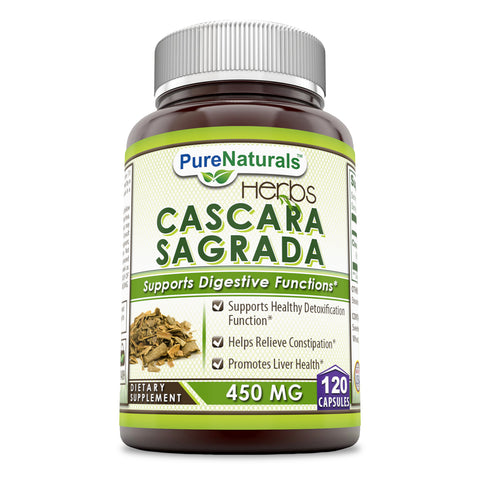 Pure Naturals Cascara Sagrada 450 Mg 120 Capsules