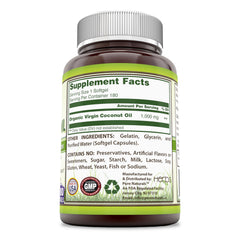 Pure Naturals Coconut Oil 1000 Mg 180 Softgels