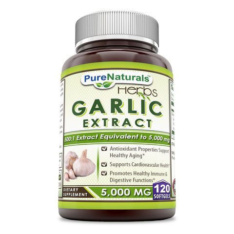 Pure Naturals Garlic Extract 5000 Mg 120 Softgels