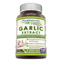 Pure Naturals Garlic Extract 5000 Mg 120 Softgels