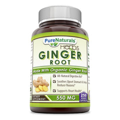 Pure Naturals Ginger Root Supplement 550 Mg 250 Capsules