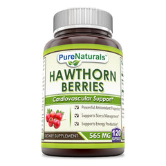 Pure Naturals Hawthorn Berries 565 Mg 120 Capsules