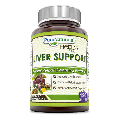Pure Naturals Liver Support Dietary Supplement 372.340 Milligrams 120 Capsules
