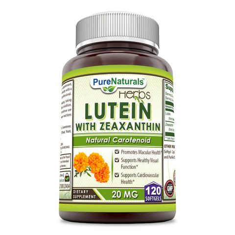 Pure Naturals Lutein 20 Mg 120 Softgels
