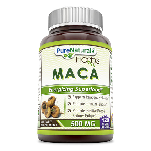 Pure Naturals Maca 500 Mg 120 Veggie Capsules