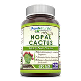 Pure Naturals Nopal Cactus 650 Mg 180 Capsules