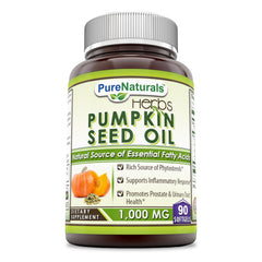 Pure Naturals Pumpkin Seed Oil 1000 Mg 90 Softgels