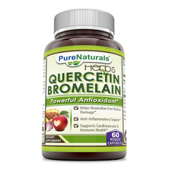 Pure Naturals Quercetin with Bromelain 800 Mg + 165 Mg 60 Veggie Capsules
