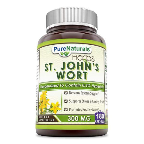 Pure Naturals St. Johns Wort 300 Mg 180 Capsules