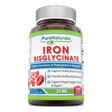 Pure Naturals Iron Bisglycinate 25 Mg 180 Veggie Capsules