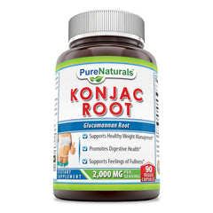 Pure Naturals Konjac Root Glucomannan 2000 Mg 90 Veggie Capsules