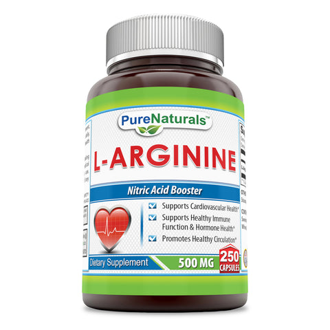 Pure Naturals L Arginine 500 Mg 250 Capsules
