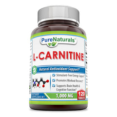 Pure Naturals L Carnitine 1000 Mg 120 Tablets