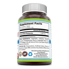 Pure Naturals L Carnitine 1000 Mg 120 Tablets
