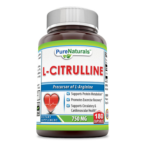 Pure Naturals L Citrulline 750 Mg 180 Capsules