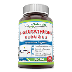 Pure Naturals Reduced L Glutathione 500 MG 60 Veggie Capsules
