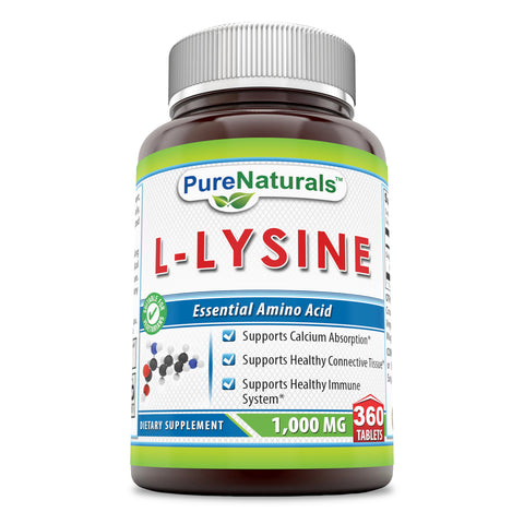 Pure Naturals L-Lysine 1000 Mg 360 Tablets