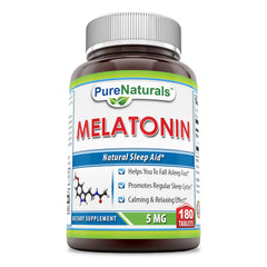 Pure Naturals Melatonin 5 Mg 180 Tablets