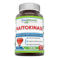 Pure Naturals Nattokinase 100 Mg 270 Veggie Capsules
