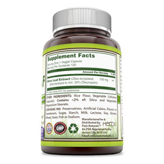 Pure Naturals Olive Leaf Extract 150 Mg 120 Veggie Capsules
