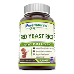 Pure Naturals Red Yeast Rice 1200 Mg 120 Tablets