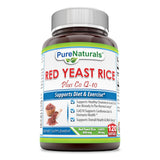 Pure Naturals Red Yeast Rice Plus CoQ 10 600 Mg 120 Softgels