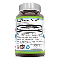 Pure Naturals Riboflavin 400 Mg 240 Capsules