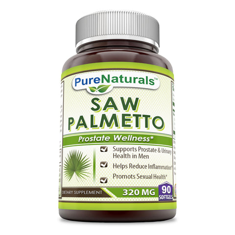 Pure Naturals Saw Palmetto 320 Mg 90 Softgels