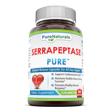 Pure Naturals Serrapeptase 120000 IU 90 Capsules
