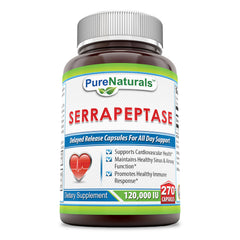 Pure Naturals Serrapeptase 120000 IU 270 Capsules