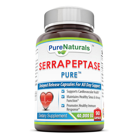 Pure Naturals Serrapeptase 40000 IU 90 Capsules