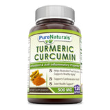 Pure Naturals Turmeric Curcumin 500 Mg 120 Capsules