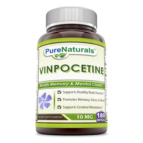 Pure Naturals Vinpocetine 10 Mg 180 Softgels